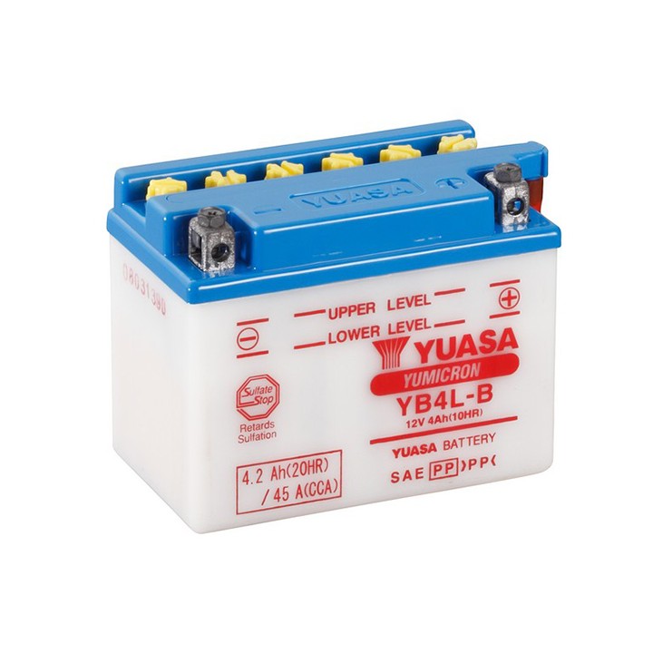 Batterie YB4L-B Conventionnelle Avec Entretien- Livrée Avec Pack Acid