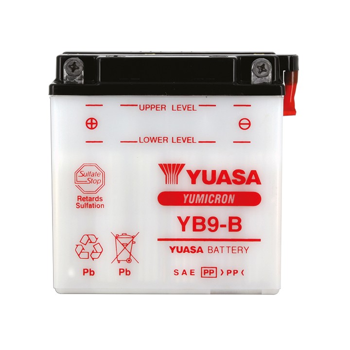 Batterie YB9-B Conventionnelle Avec Entretien- Livrée Avec Pack Acide
