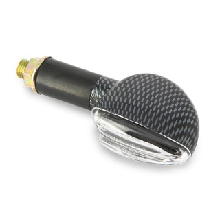Paire de mini clignotants Triangle long - look carbone