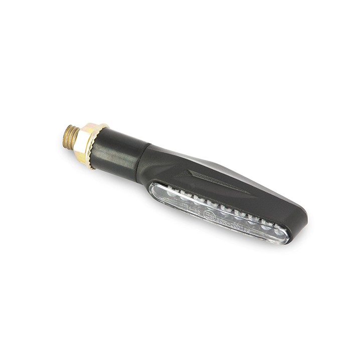Paire de mini clignotants LED oblong - noir