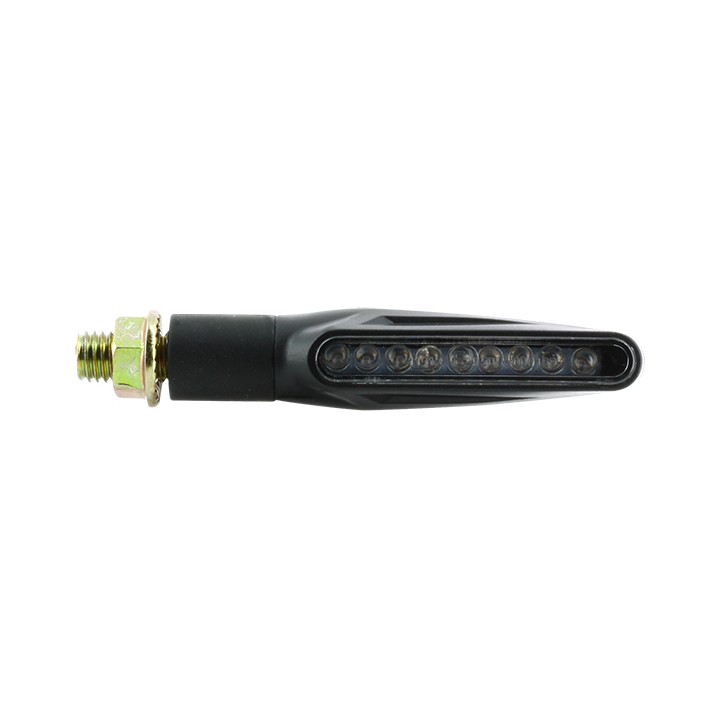 Paire de mini clignotants LED oblong - noir