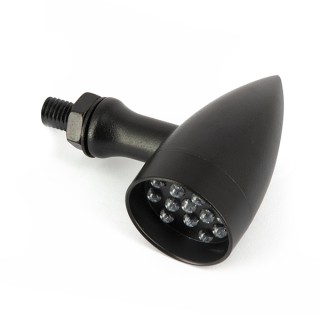 Paire de clignotants LED rond - noir