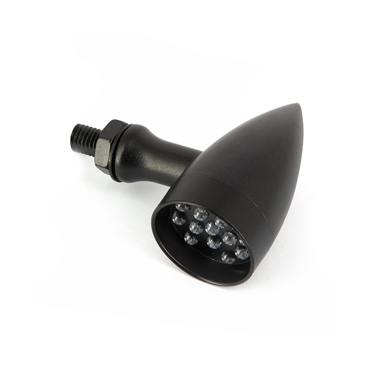 Paire de clignotants LED rond - noir
