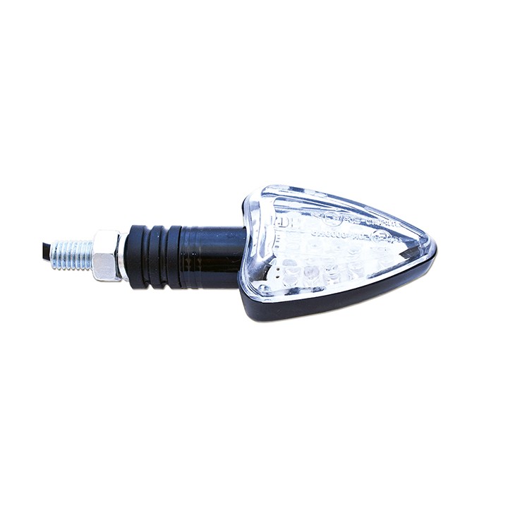 Paire de mini clignotants LED triangulaire long - noir