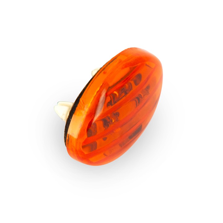 Mini Clignotant LED C.E Ovale Orange 35 x 30mm - Vendu à l'unité
