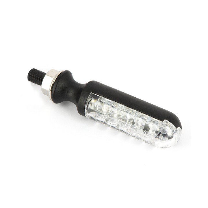 Paire de mini clignotants LED Cylindrique - noir
