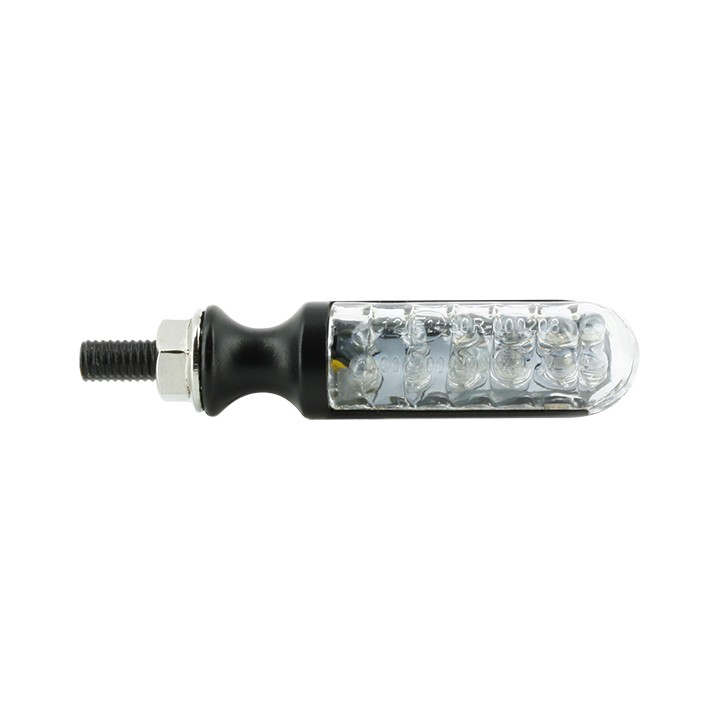 Paire de mini clignotants LED Cylindrique - noir