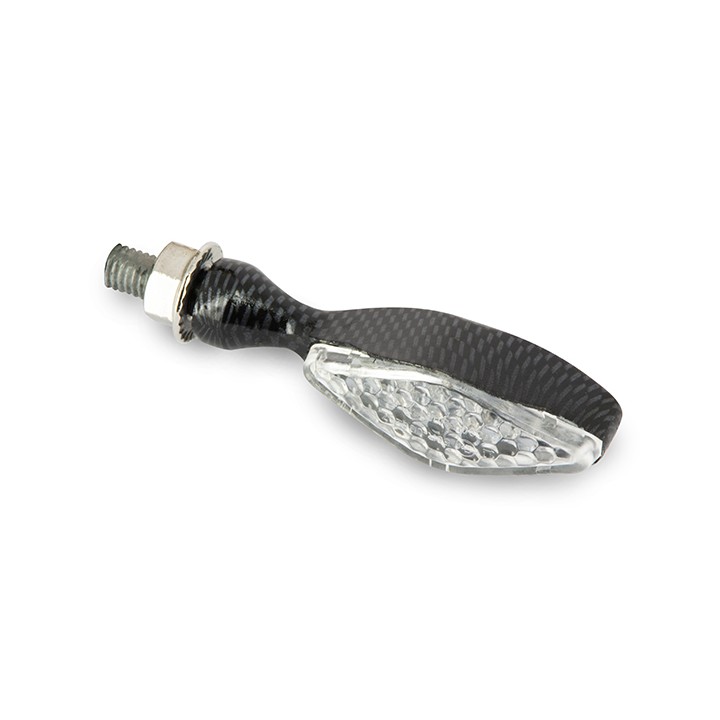 Paire de mini clignotants Losange à LED - Look Carbone