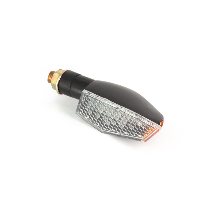 Paire de mini clignotants LED Courbé + Led Latérale - noir