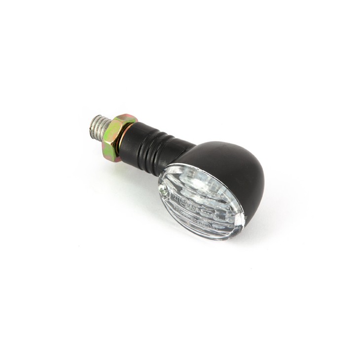 Paire de mini clignotants oval à LED - noir