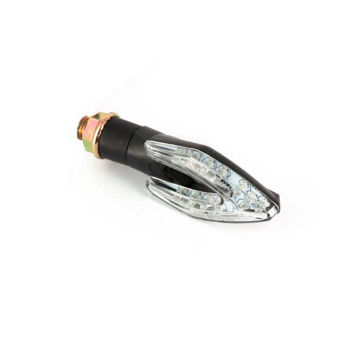 Paire de mini clignotants LED boomerang - noir