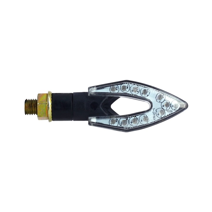Paire de mini clignotants LED boomerang - noir