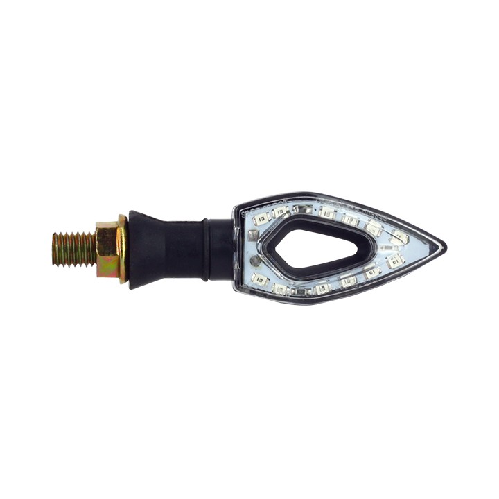 Paire de mini clignotants LED Losange - noir