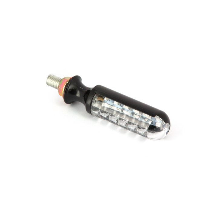Paire de clignotants universels séquentiels à Leds - Noir avec caboc