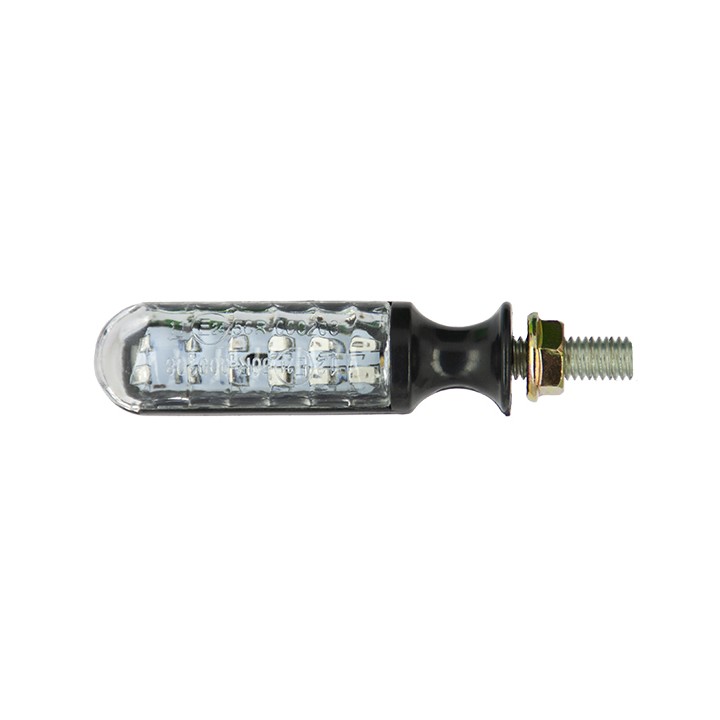 Paire de clignotants universels séquentiels à Leds - Noir avec caboc