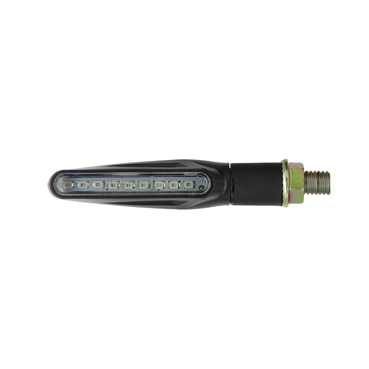 Paire de clignotants universels séquentiels à Leds - Noir avec caboc