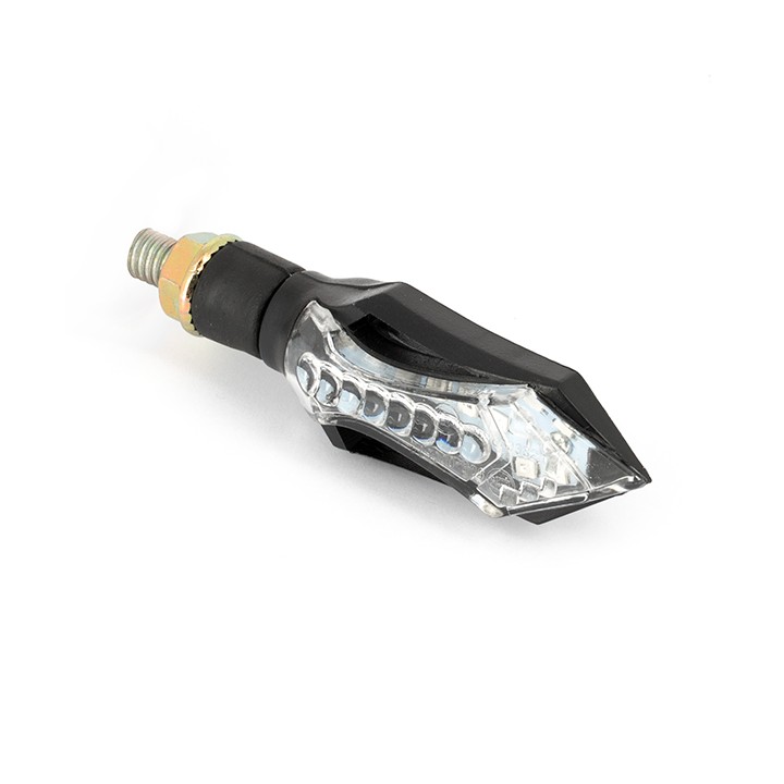 Paire de clignotants universels séquentiels à Leds - Noir avec caboc