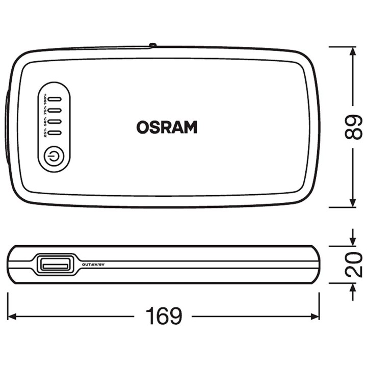 Booster de démarrage lithium 6000 mAh