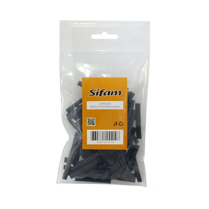 Gaine Thermorétractable 3,5 x 40 mm Sac de 100