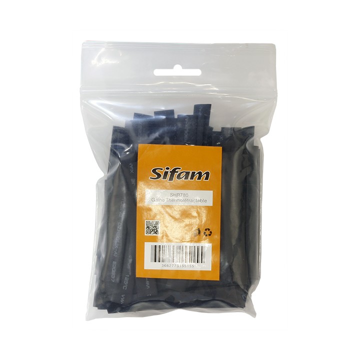 Gaine Thermorétractable 7 x 80 mm Sac de 100
