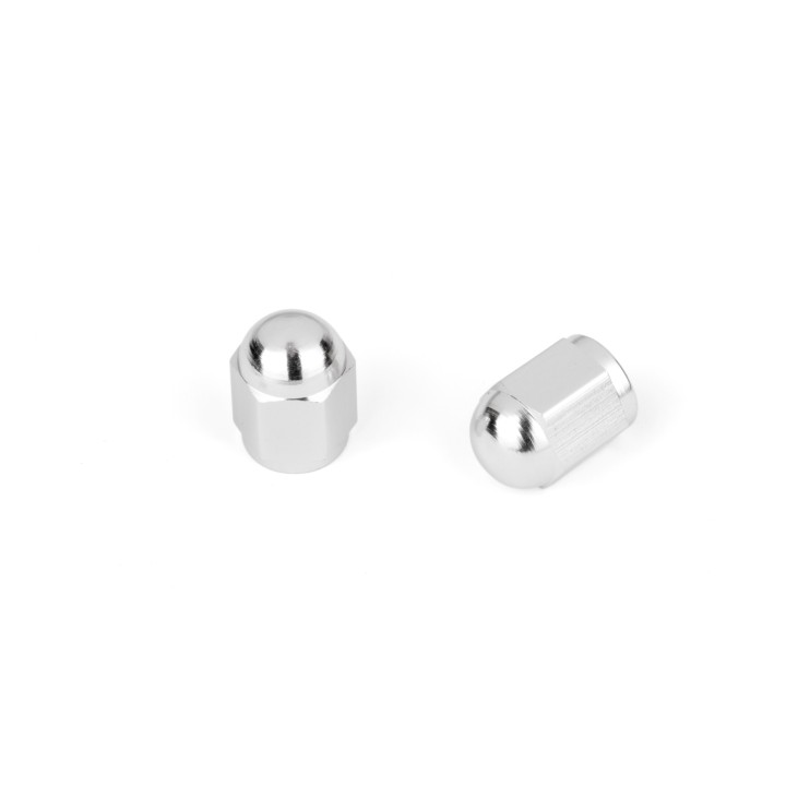 Capuchon de Valve Hexagonal Argent Vendu par paire