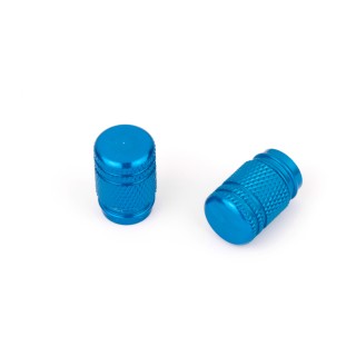 Capuchon de Valve Rond Bleu Vendu par paire
