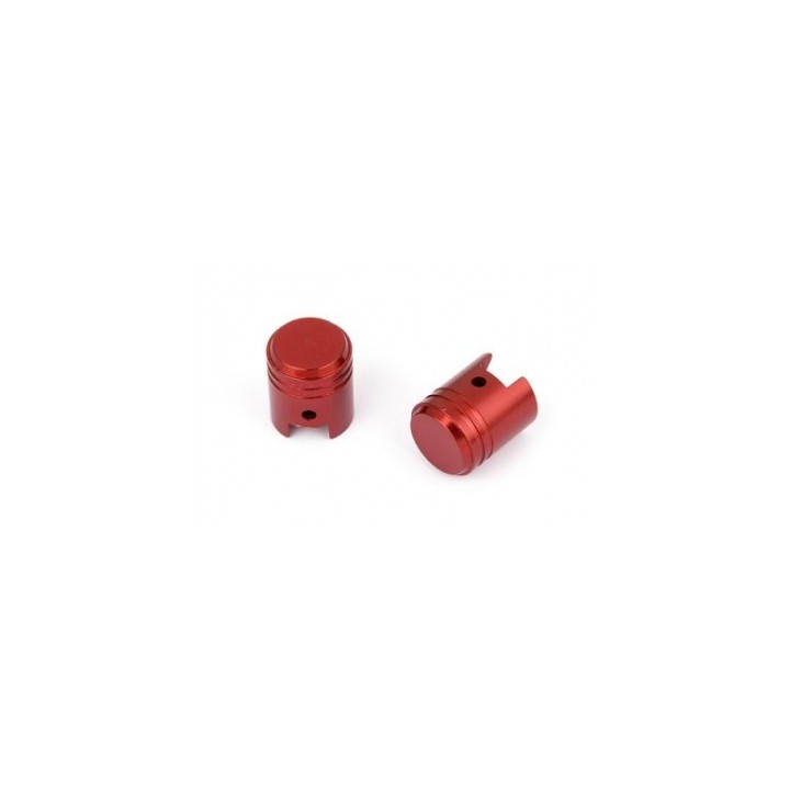 Capuchon de Valve Petit Piston Rouge Vendu par paire