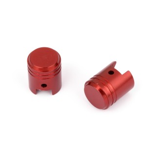 Capuchon de Valve Grand Piston Rouge Vendu par paire