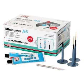 Kit Réparation Pneu Atelier - Champignon - 20 Minicombi A6 + 1 Fraise
