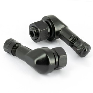 Valve de Roue Aluminium coudée - Noire - 8.5MM