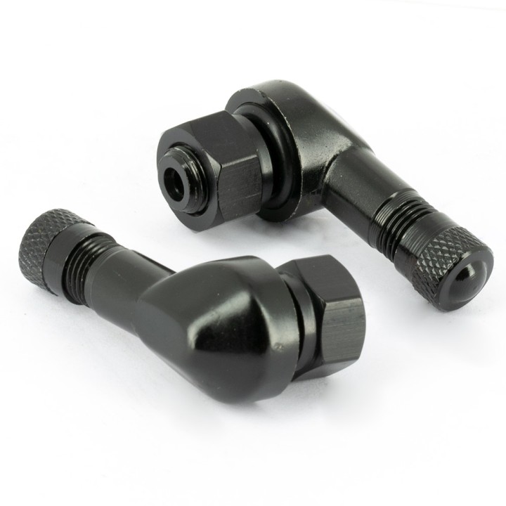 Valve de Roue Aluminium coudée - Noire - 8.5MM