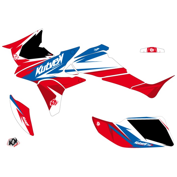Kit Déco Quad Stage Honda 450 TRX Bleu Rouge (2008-2009)