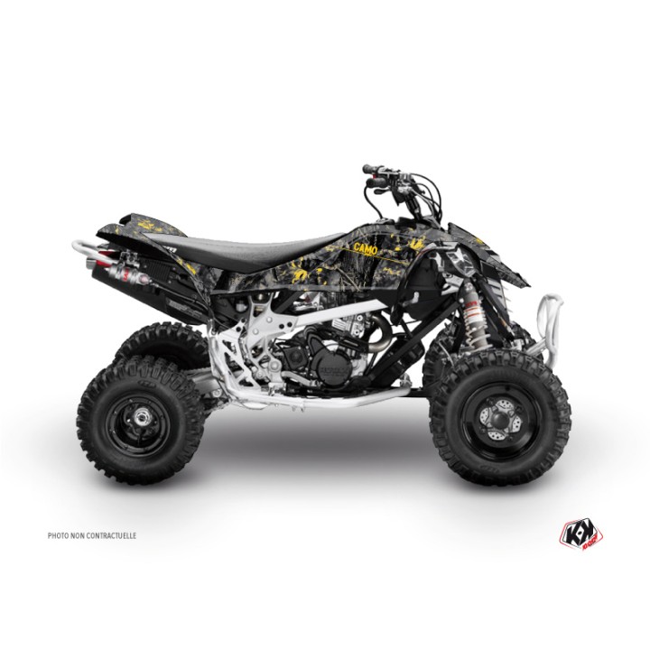 Kit Déco Quad Camo Can Am DS 90 Noir Jaune (2008-2023)