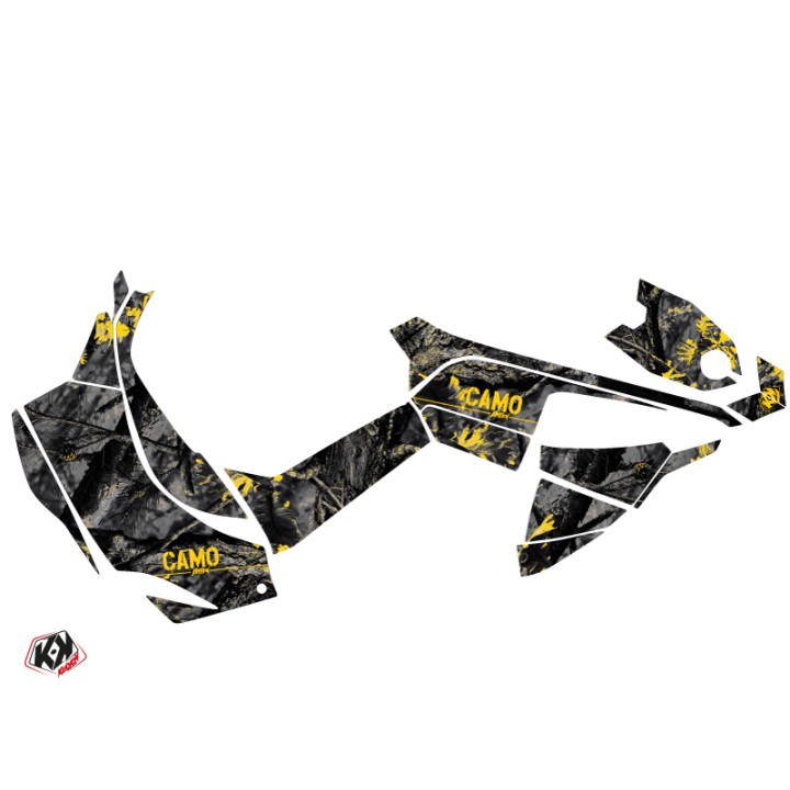 Kit Déco Quad Camo Can Am DS 90 Noir Jaune (2008-2023)