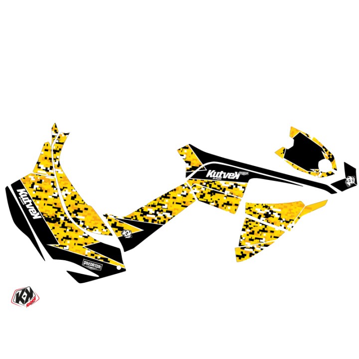 Kit Déco Quad Predator Can Am DS 90 Noir Jaune (2008-2023)