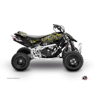 Kit Déco Quad Predator Can Am DS 90 Noir Gris Jaune (2008-2023)