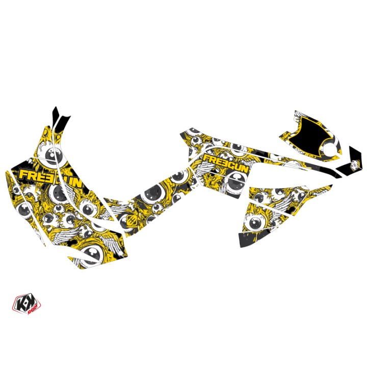Kit Déco Quad Freegun Eyed Can Am DS 90 Jaune (2008-2023)