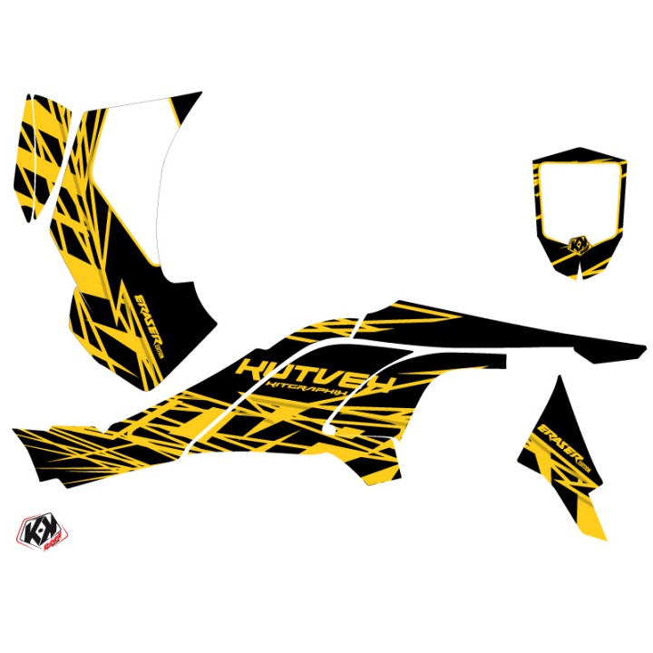 Kit Déco Quad Eraser Can Am DS 450 Jaune Noir (2008-2015)