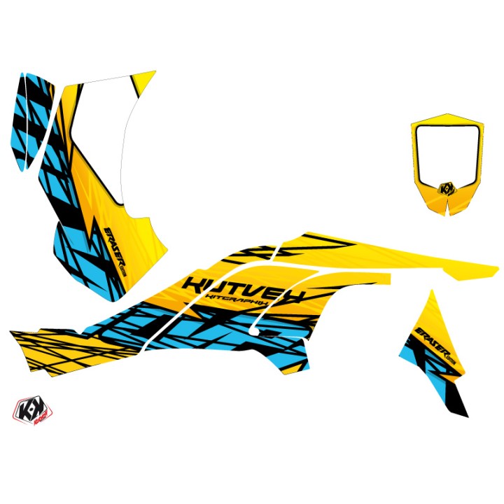 Kit Déco Quad Eraser Can Am DS 450 Jaune Bleu (2008-2015)