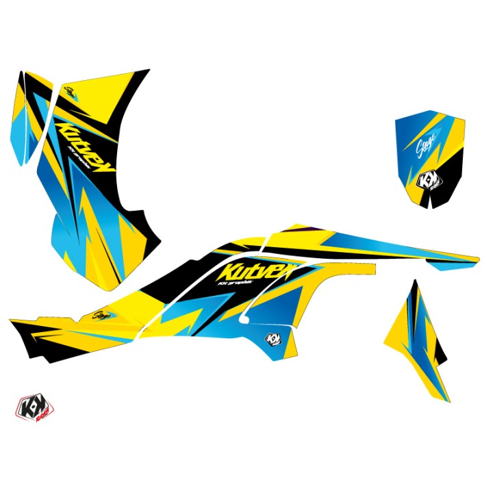 Kit Déco Quad Stage Can Am DS 450 Jaune Bleu (2008-2015)