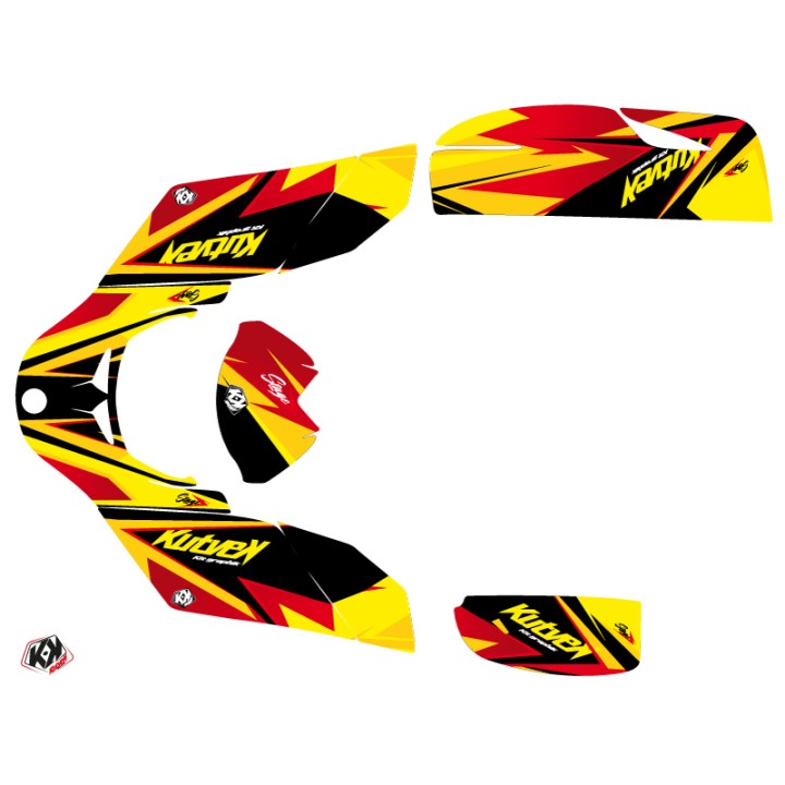 Kit Déco Quad Stage Can Am DS 650 Jaune Rouge (2001-2006)