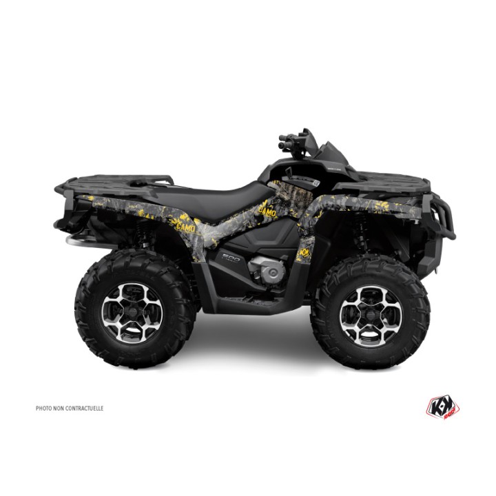 Kit Déco Quad Camo Can Am Outlander 400 XTP Noir Jaune (2004-2009)