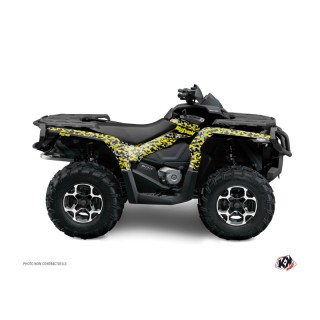 Kit Déco Quad Predator Can Am Outlander 400 XTP Noir Gris Jaune (2004