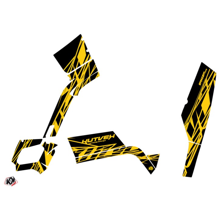 Kit Déco Quad Eraser Can Am Outlander 400 XTP Jaune Noir (2004-2009)