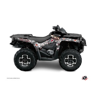 Kit Déco Quad Freegun Eyed Can Am Outlander 400 XTP Gris Rouge (2004-