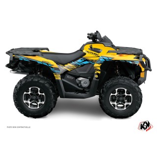 Kit Déco Quad Eraser Can Am Outlander 400 XTP Jaune Bleu (2010-2012)