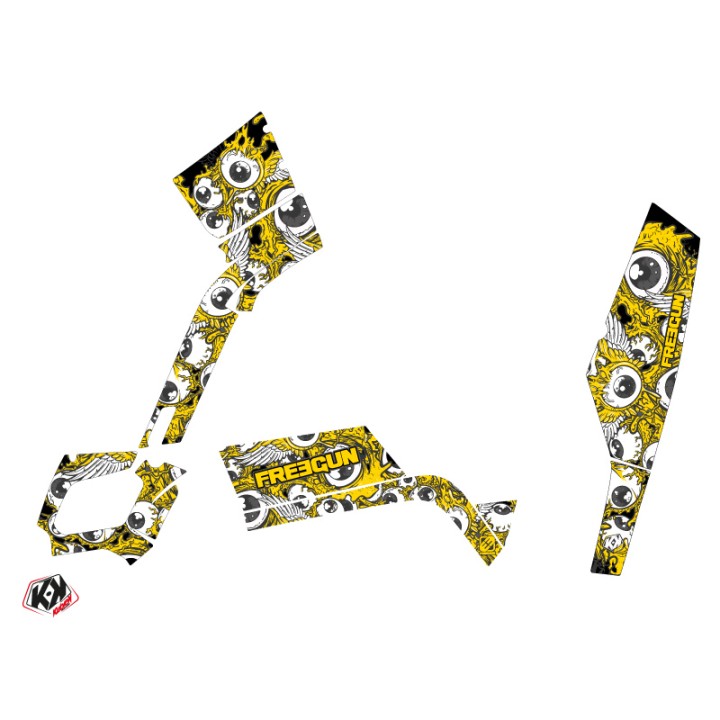 Kit Déco Quad Freegun Eyed Can Am Outlander 400 XTP Jaune (2010-2012)