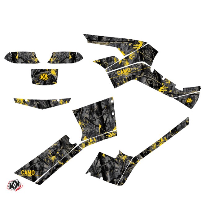 Kit Déco Quad Camo Can Am Outlander 500-650-800 XTP Noir Jaune (2007-