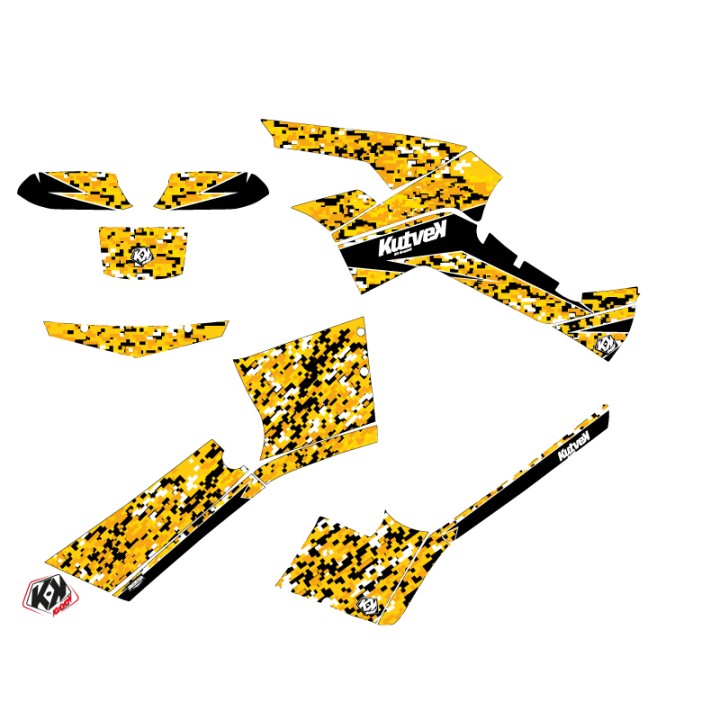Kit Déco Quad Predator Can Am Outlander 500-650-800 XTP Noir Jaune (2