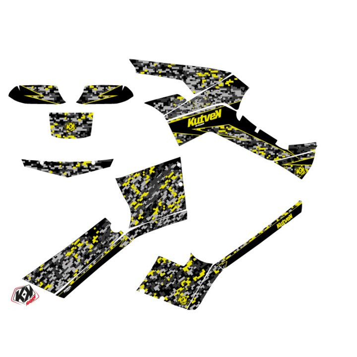 Kit Déco Quad Predator Can Am Outlander 500-650-800 XTP Noir Gris Jau
